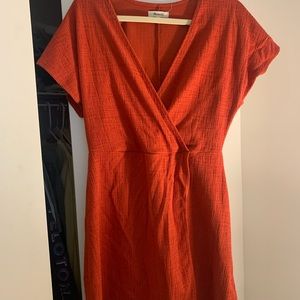 Burnt orange madewell dress